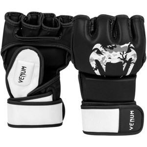 Venum Legacy Hook and Loop MMA Gloves - Black/White - 1 of 2