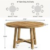 Tribesigns 47-Inch Round Dining Table, Farmhouse Kitchen Table with Cross Base for Dining Room, Kitchen, Living Room - 3 of 4