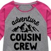 Girls' - Instant Message - Adventure Cousin Crew Shirt Tail Raglan Graphic T-shirt - 2 of 4