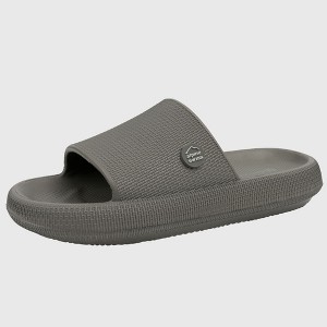 Alpine Swiss Omar Mens Slides Pillow Slippers for Men Ultra Cushioned Cloud Slides Waterproof Lightweight Sandals Quick Drying Non Slip Shower Shoes - 1 of 4