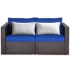 Costway 2PCS Patio Rattan Corner Sofa Sectional Furniture Cushion - 4 of 4