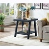 Vynxaria Series 48 in. Black Rectangular Wood Top End Table with Shelf Storage - 4 of 4