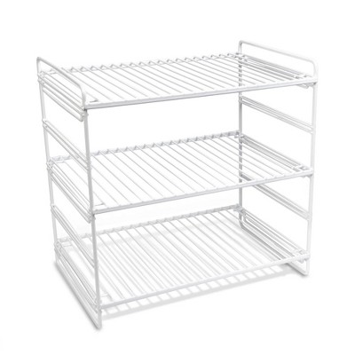 LunaLulinlk Mainstays 3-Tier Adjustable Storage Shelf, White