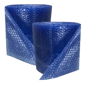 UBMOVE Small Bubble Blue Wrap - 120' Long x 12" Wide perforated every 12" - 1 of 4