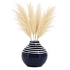 Sagebrook Home 5" Decorative Primeval Ceramic Vase - Contemporary Blue and White Flower Vase for Home, Office Decorative Accent - Easy Gift Idea - 4 of 4