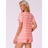 INSPIRE CHIC Womens Pajama Sets 2 Piece Lounge Set Short Sleeve Top and Shorts Soft Pj Set Loungewear Sets Comfy Sleep Sets - 3 of 4