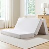 AMERLIFE 6 Inch Tri-Fold Memory Foam Mattress with Removable Washable Cover, for Guests, Camping, Dorm & Travel, White - 2 of 4