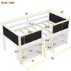 Kids Loft Bed with Movable Shelves, Wood Low Twin Size Loft Bed Frame with Decorative Guardrail Chalkboard for Girls Boys - 2 of 4