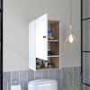 GlasFlength Kitchen Storage Kitchen Wall Cabinet Open Shelves Cabinet Rectangular Storage Cupboard for Kitchen, White, 13.8"*16.2"*28.5" - 3 of 4