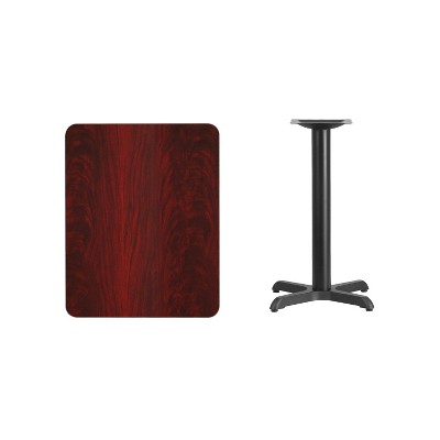 Mahogany Laminate Contemporary 30'' Dining Table for Two