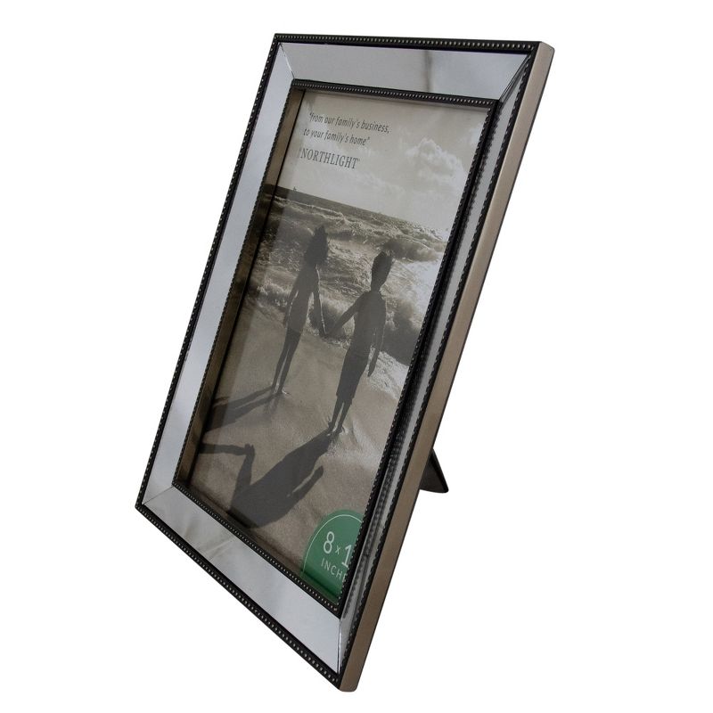Northlight Black and Silver Mirrored Photo Frame for 8" x 10" Photo, 5 of 6