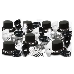 Beistle New Year Masquerade Assortment for 50 guests includes 100 items Multicolored - 1 of 2