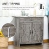 NicBex Farmhouse 2-Doors Sideboard,Kitchen Storage Cabinets with 2 Barn Doors and Drawer for Kitchen,Living room,and Dining Room - 4 of 4