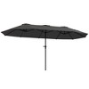 Outsunny 13 ft. Extra Large Patio Umbrella, UPF30+ Double Umbrella Outdoor Patio with Easy Crank Handle, Vents, Dark Gray - 4 of 4
