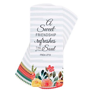 Dicksons BKM-BC87 Friendship Refreshes The Soul Floral 2.5 x 6 Inch Paper Place Keeper Bookmark Pack of 12 - 1 of 2