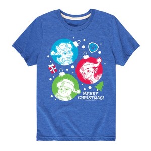 Boys' - Paw Patrol - Christmas Ornaments Rubble Chase Marshall Short Sleeve Graphic T-Shirt - 1 of 4
