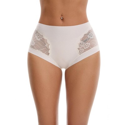 INSPIRE CHIC Women's High Wasited Lace Breathable Full Coverage Tummy Control Briefs Panties