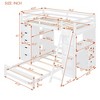 Grungis Twin over Twin Loft Bed with LED Light and USB Port,Bunk Bed with Drawers and Shelves and Desk,Loft and Bunk Bed for Bedroom - 3 of 4