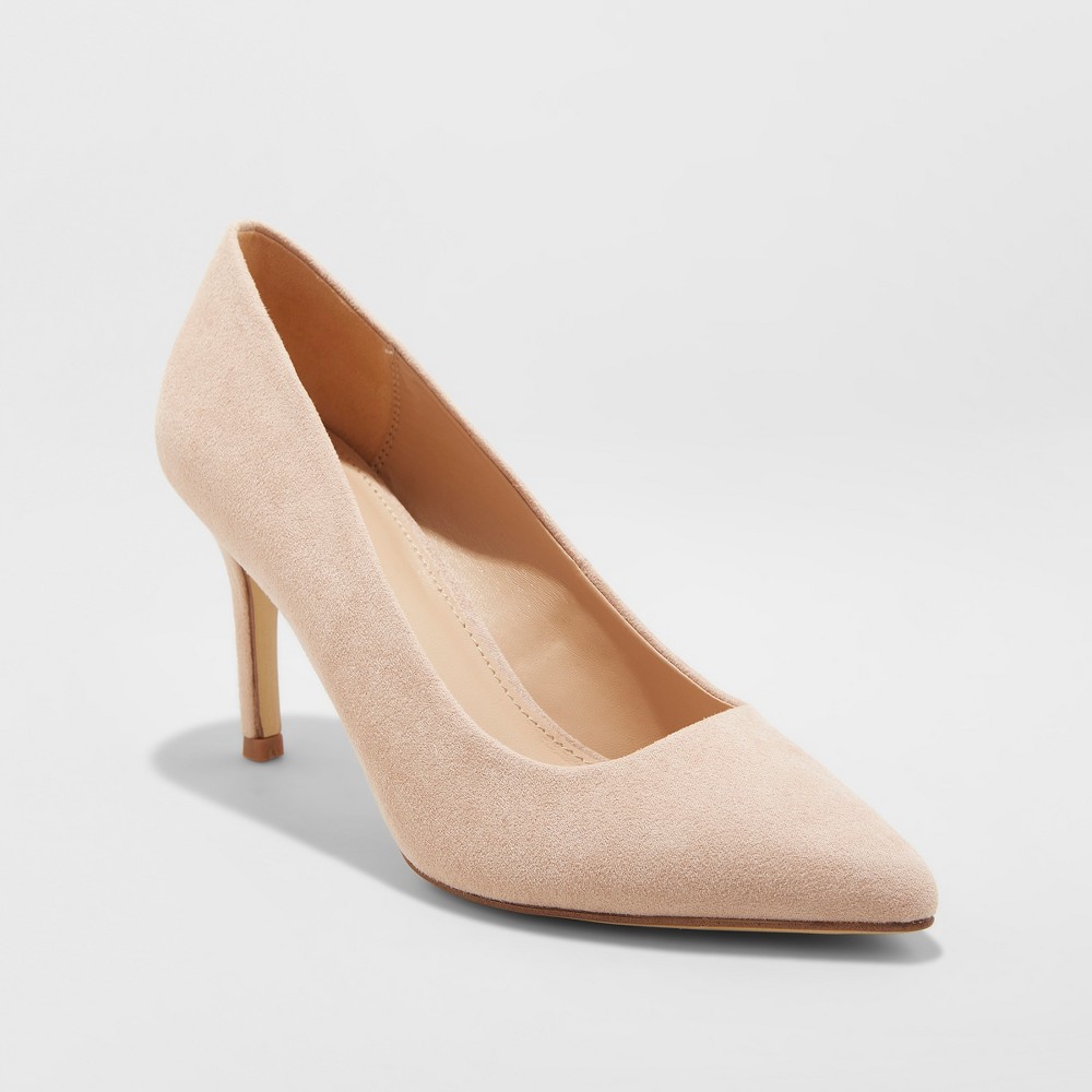 Women's Gemma Wide Width Pointed Toe Heel Pumps - A New Day Blush 9.5W was $29.99 now $17.99 (40.0% off)