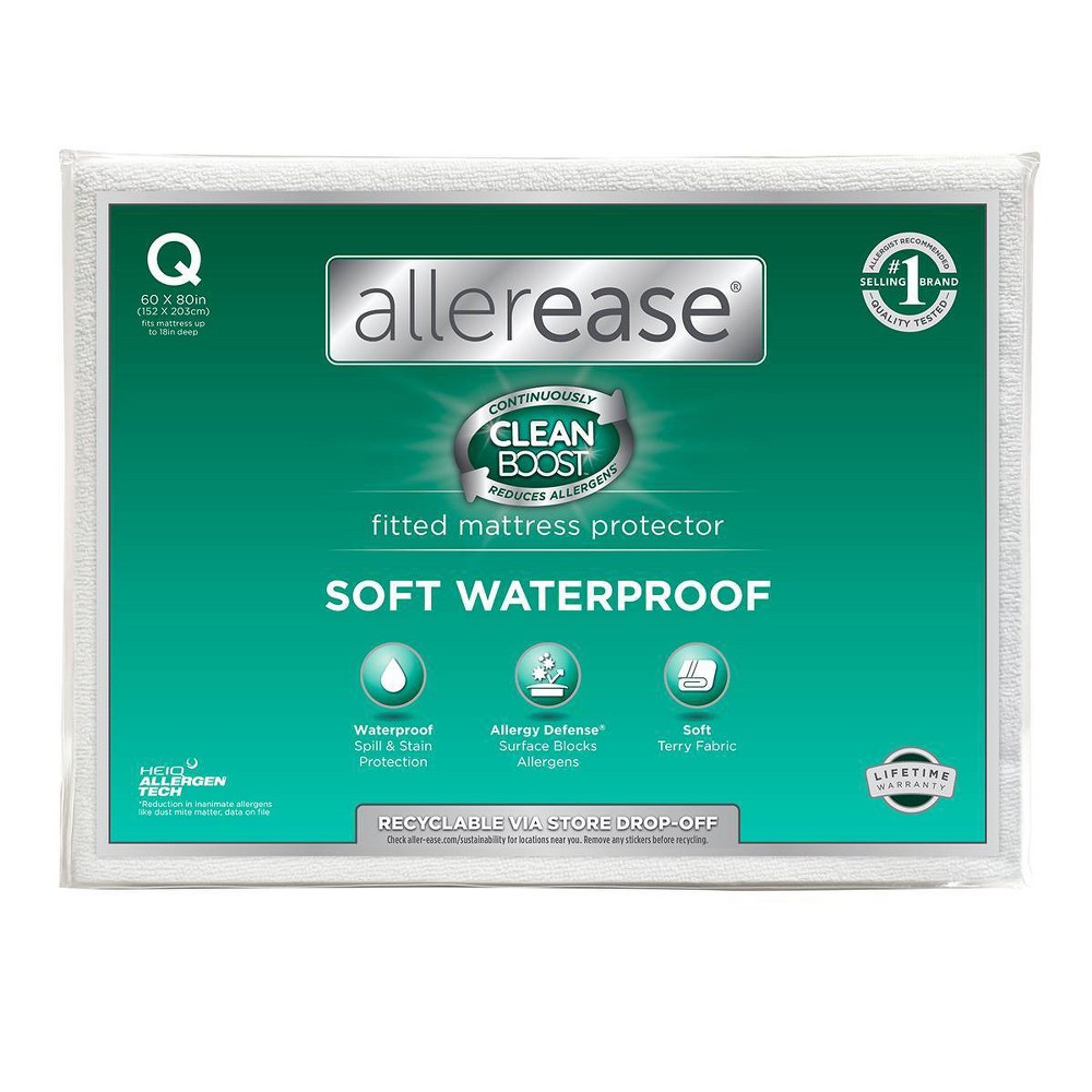 Photos - Mattress Cover / Pad Allerease Full Perfect Protection Soft Waterproof Machine Washable Fitted Mattress Protector: Hypoallergenic, OEKO-TEX Certi
