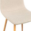 FurnitureR Dining Chairs Set of 4, Fabric Armless Dining Room Seating, Side Chair with Metal Legs for Kitchen Living Room Bedroom, Light Beige - 3 of 4