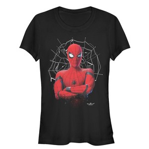 Juniors Womens Marvel Spider-Man: Homecoming Grumpy Spidey T-Shirt - 1 of 3