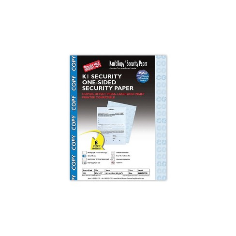 Blanks/usa 1/2 X 11 Lbs. K1 Features Security Paper Copy Blue : Target