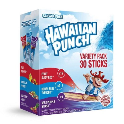 Hawaiian Punch Variety Pack Juice Drink Mix - 30pk Sticks