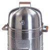 Americana Grills 351 Square Inch Heavy-Duty Stainless Steel Charcoal BBQ Meat Water Smoker w/Side & Hood Handles, 5.5qt Water Pan, & Removable Ash Pan - 4 of 4