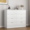 Sapphtopaz Modern Dresser with Drawers, Chest of Drawers with Wavy Patterns & Gold Handle for Entryway Versatile Drawer Organizer for Bedroom - 2 of 4