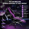 Coucheta Gaming Chair with Massage Lumbar Support Collection - Height Adjustable Footrest, Swivel Seat & Headrest, Multiple Color Options - 4 of 4