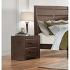 Espresso Finish Two Drawers Nightstand 1pc Contemporary Bold Framing Wooden Bedroom Furniture - 4 of 4