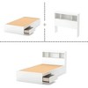 HomeStock Full Mates Bed With Bookcase Headboard Set Pure White Reevo - 4 of 4