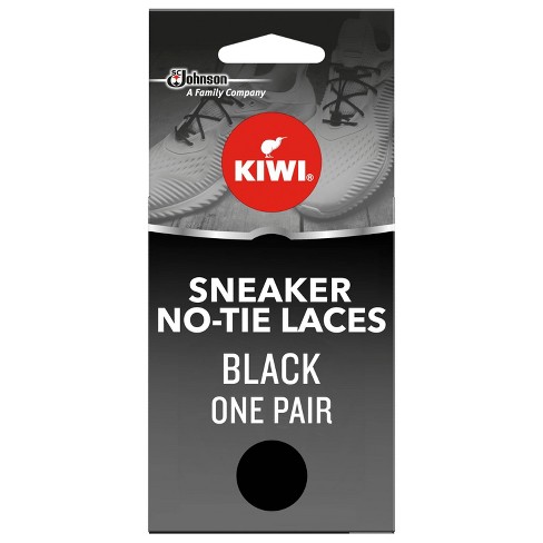 Kiwi Sneaker No Tie Shoe Laces - Black 1 Pair : Target