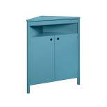 Anda Noor Corner Storage Cabinet Sea Blue - Sauder
