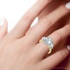 Pompeii3 Certified 3Ct Oval Trilogy Diamond Engagement Ring 14k Gold or Pt Lab Created - 3 of 4