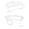 NicBex Faux Leather Storage Ottoman Bench,Upholstered Storage Ottoman with 3 Flip Over Serving Trays,Storage Bench for Living Room,Bedroom - 3 of 4