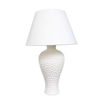 Textured Stucco Curvy Ceramic Table Lamp - Simple Designs