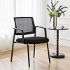 Mesh Breathable Desk Stacking Arm Chairs,Upholstery Fabric Stacking Chairs,Sturdy Metal And Stack Easily  Stacking Chairs-Cuddlewood - 2 of 4