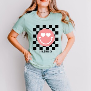 Simply Sage Market S.W.Smiley Valentines Pink Smiley Short Sleeve Tee - 1 of 4