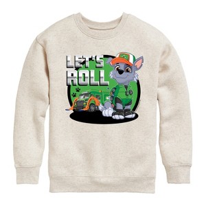 Boys' - Paw Patrol - Let's Roll Rocky Graphic Long Sleeve Fleece Sweatshirt - 1 of 4
