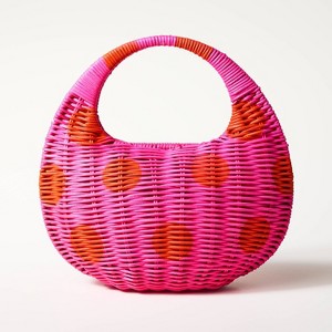 Polka Dot Wicker Crescent Bag - kate spade new york x Target Pink/Red - 1 of 4