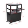 Av Cart with Lockable Cabinet, Height Adjustable 24-42", Non-Slip Mat, 100 Lbs Capacity, Mobile Workstation with Additional Storage - 4 of 4