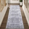 Washable Vintage Rug Non Slip Low Pile Rug Soft Throw Floor Cover Floral Foldable Indoor Carpet for Living Room Bedroom Playroom Nursery - 4 of 4