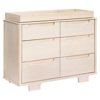 Washed Natural Pine 6-Drawer Scandinavian Dresser