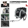 SEVOBAL Pet Strollers Large Folding Bike Trailer for Dogs All-Terrain Pet Carrier for Cycling Jogging Camping, Black, 49.21"*26.77"*36.22" - 3 of 4