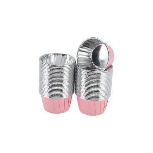 Unique Bargains Curled Rim Disposable Baking Cups Coated Baking Paper 2.56" x 1.57" 50 Pcs - 1 of 4