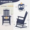Arceso Outdoor Rocking Chairs Set, 1 Chairs & 1 Table HDPS Poly Rocking Chair, All Weather Resistant, Heavy Duty Rocker Chair For Patio, Lawn, Garden - 3 of 4
