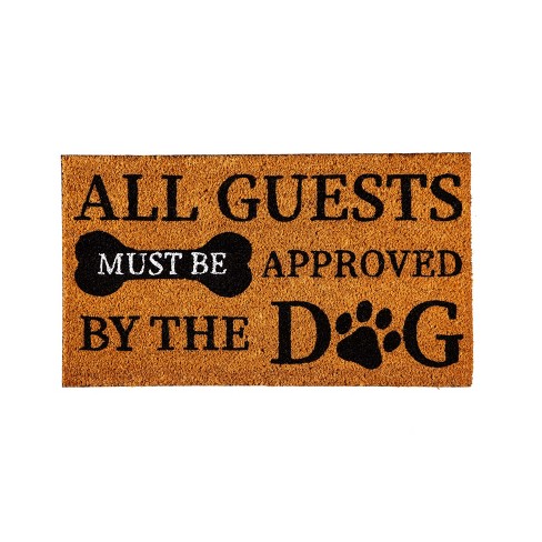 Evergreen Approved By Dog Indoor Outdoor Natural Coir Doormat 1'4