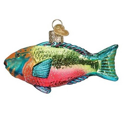 Old World Christmas 2.25 In Parrotfish Ocean Coral Reef Strength Tree Ornaments